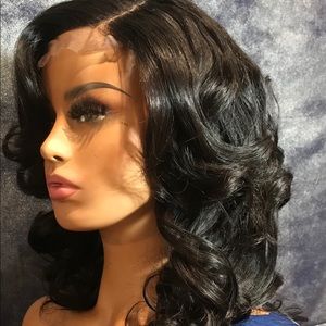 14” Peruvian Human Hair Lace Closure Wig